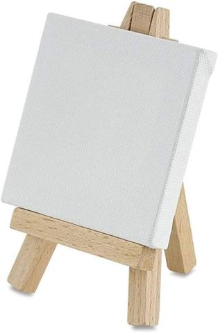 A blank canvas on a stand